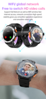 Reloj Inteligente 4G con Wifi, Navegación GPS, NFC, Videollamadas, Pantalla Redonda de 1.54 Pulgadas, 2GB, Batería Grande de 800mAh, Reloj Android con Calendario, Tarjeta SIM 4G