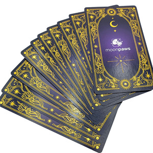 Luxuoso Custom Gold Foil Design Tarot Cards Leituras pessoais para Buscadores espirituais Material de papel com embalagem personalizada - Product Image 1