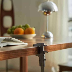 Table à manger en bois de noyer noir, rectangulaire, en bois massif, style scandinave, structure de support stable, meubles de salle à manger - Product Image 3