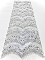 Tissu de Broderie Perlée de Luxe de Haute Qualité en Dentelle Guatémaltèque, Prix d'Usine, pour Robe de Mariage et de Soirée à Dubaï