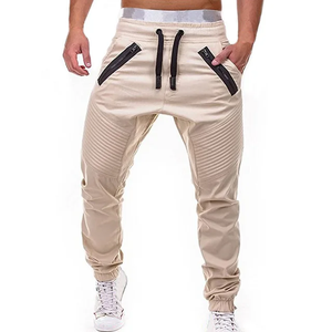 Pantalon de jogging décontracté en velours côtelé pour homme, léger, avec cordon de serrage, plissé devant, multi-poches, style sportswear hip-hop Harem J0009 - Product Image 6