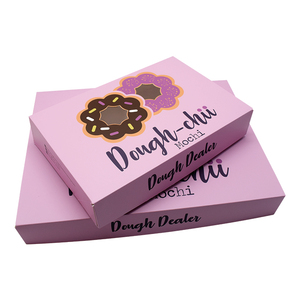 Folding Flat Cardboard Cookie Sweet Boxes Packaging Custom Print Shipping Party Dessert Donut Paper Box