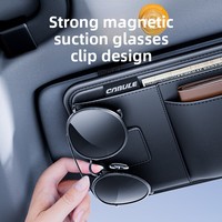 Organisateur universel pour pare-soleil de voiture en PVC, porte-lunettes multifonctionnel, porte-cartes et porte-documents