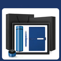 Ensemble cadeau d'affaires de luxe personnalisé, thermos intelligent sous vide de 450 ml, carnet A5 uni, stylo en métal fait main à encre noire, neuf