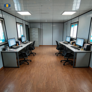 CGCH Casa Prefabricada Tipo Bungalow, Resistente a Huracanes, con Techo Rojo Temporal, para Campamentos <span class=keywords><strong>de</strong></span> Trabajo, Alojamiento para Estudiantes, Contenedor <span class=keywords><strong>de</strong></span> 20 Pies - Product Image 6