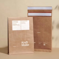 Sac Courrier Kraft Compostable Personnalisé de Haute Qualité pour Expédition de Vêtements, Sac Postal en Papier pour Livraison Pratique