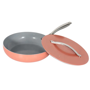 2025 mới hợp thời trang không dính lớp phủ ép nhôm nồi gốm sứ lớp phủ soong chảo Chảo nước sốt Pan Bếp gas Cookware Set - Product Image 2