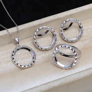 Ensemble de boucles d'oreilles pendantes en argent S925, 15 mm, fond plat vide, bijoux JG5303 - Product Image 1