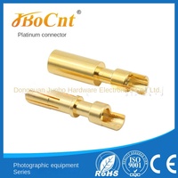 Venta Directa de Fábrica Jbocnt JB-YP-001 Conectores de Cobre para Auriculares y Micrófono con Carcasa de Latón Chapado en Oro, Enchufe de Audio Dual de 6.35mm, IP65