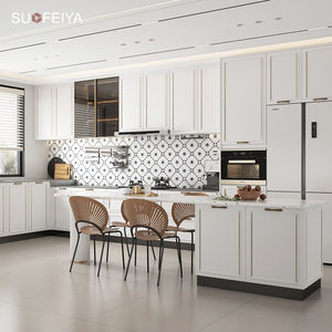 SOFEYIA Armoires de cuisine en <span class=keywords><strong>bois</strong></span> PVC personnalisables Armoires de base d'évier auto-assemblées Fabricants de <span class=keywords><strong>menuiserie</strong></span> MDF pour les villas de Dubaï - Product Image 4