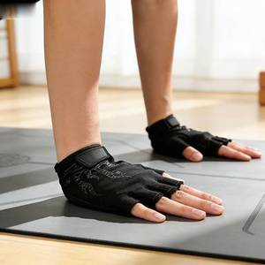 Toptan Fitness egzersiz ağırlık kaldırma çapraz Fit eğitim egzersiz spor eldiven siyah özel Logo örnek sunulan - Product Image 5