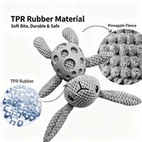 Jouet pour chien en peluche douce avec corps en TPR, durable, couineur et interactif, pour la mastication et la dentition, taille petite/moyenne