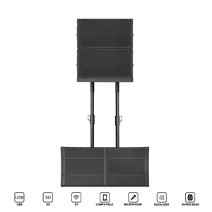 Sistema de PA Portátil Profesional de 3200W, Subwoofer Activo Dual de 12 Pulgadas + Modos de Línea de 8 Pulgadas (Música/En Vivo/Club), TWS, Plástico, Karaoke Profesional - Product Image 2