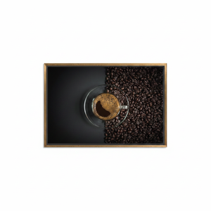 Modern Cafe Wall Art: Printed <b>Canvas</b> Print for Elegant Decor,GOLD <b>FRAMED</b> <b>CANVAS</b> - Product Image 2