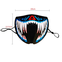 Masque lumineux LED activé par le son, prix d'usine, pour Halloween, fête musicale, masque effrayant pour cosplay, rave, festival, lumineux
