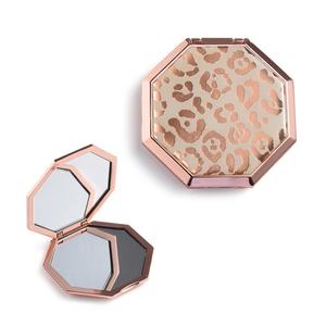 Unique Design Octagon Shape Rose Gold Epoxy Logo Customized Pocket Vanity Mirror - Product Image 6