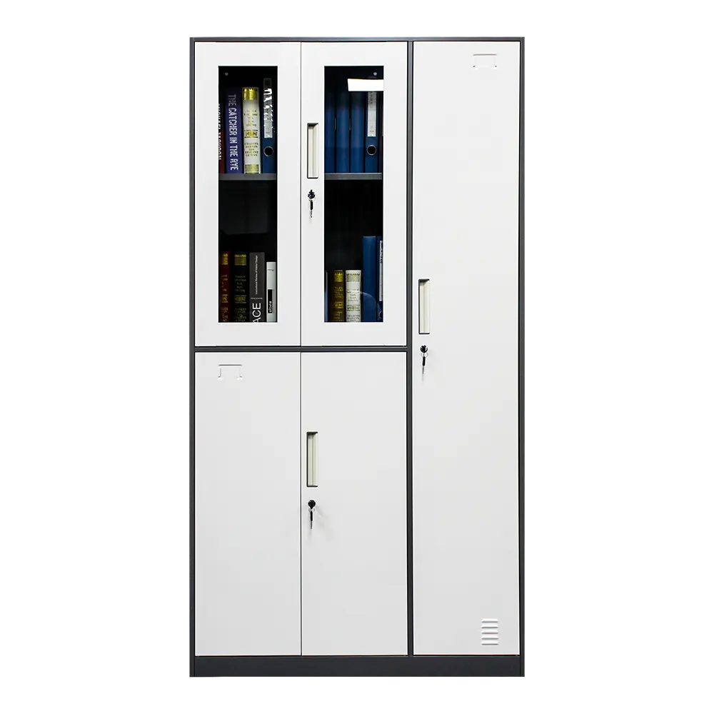 Steel 5 Doors Locker Office Furniture Files Clothing Storage Cabinet Compartments Closet