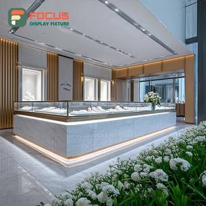 Modern Jewelry Retail Display System Metal <b>Frame</b> Brand Store Showcase Cabinet - Product Image 2