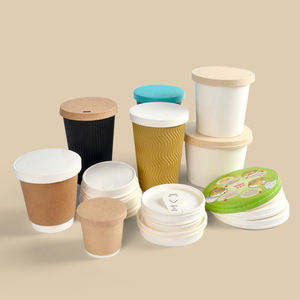 SenAng01 bicchiere di carta patinata PE per torta e coperchio per imballaggio tazza con stampa personalizzata - Product Image 4