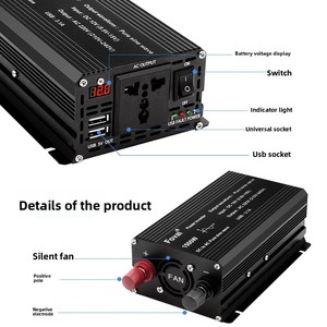 <span class=keywords><strong>Convertisseur</strong></span> de puissance en gros, onde sinusoïdale pure, DC vers AC, carte d'onduleur, <span class=keywords><strong>12V</strong></span> vers <span class=keywords><strong>220V</strong></span>, 1000W, 1500W, 2600W, 24V, 48V, pour système solaire de camping-car, <span class=keywords><strong>bateau</strong></span> - Product Image 4