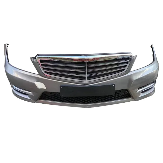 A-MG C63 Style Body kit For Mercedes-Benz C-Class W204 2008-2013 PP Facelift Front Bumper Rear Bumper Rear Diffuser Side Skirts
