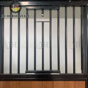 JH3D Diviseurs de box pour chevaux en bambou, bois et acier, à front haut, avec porte coulissante, best-seller - Product Image 5
