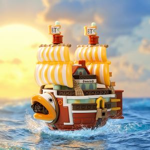 POP MART Ufficiale - <span class=keywords><strong>One</strong></span> <span class=keywords><strong>Piece</strong></span> Grand Line Series: <span class=keywords><strong>Action</strong></span> Figure in PVC Blind Box da Collezione - Veicoli Anime Giapponesi - Product Image 4