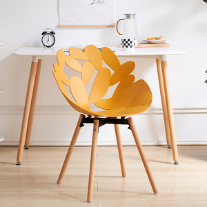 Chaise de bureau la plus vendue, chaise de plage en plastique, chaise en PP avec pieds en <span class=keywords><strong>bois</strong></span> de frêne, chaise Pétale pour la maison, le bureau et l'hôtellerie - Product Image 3