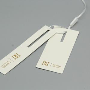Tùy chỉnh quần áo sang trọng treo tag áo sơ mi thẻ với tên logo và chuỗi in trong letterpress phong cách giấy treo tag - Product Image 3