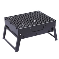 Barbecue portable pliable à charbon de bois, barbecue de table en acier inoxydable pour la cuisine en plein air, le camping