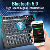 Amplificateur de puissance PA8XM 500W*2, 8 canaux, mixeur audio numérique professionnel avec microphone pour studio et scène