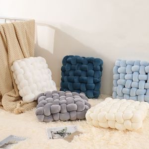 Z Woven Square Cushion Soft Plush Bubble Knot Pillow Decorative Throw Cushion for Sofa Bed Chair Bedroom Home Decor - Product Image 5