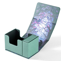 Boîte de rangement pour cartes de jeu en cuir PU, impression personnalisée, pour plus de 100 cartes, pour cartes de jeu de société, cartes à collectionner Dragon, YuGiOh, Shield Cover Deck Box