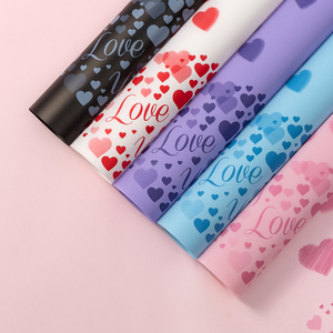 Translucent Valentine's Day love Waterproof Flowers Gift Wrapping Paper Bouqu