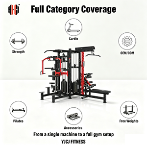 Equipo de fuerza multiestación con torres de pesas dobles, soporte para sentadillas, módulo para ejercicios de brazos y piernas, banco largo de acero, máquina de gimnasio de 360 kg - Product Image 3