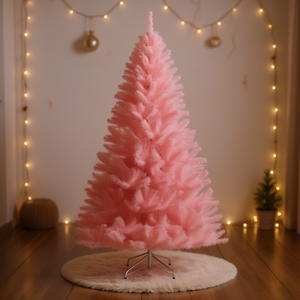 Árbol de Navidad Artificial Rosa de Abeto de 7 pies con Soporte Metálico Completo, Decoración Interior Ligera y Fácil de Instalar - Product Image 2