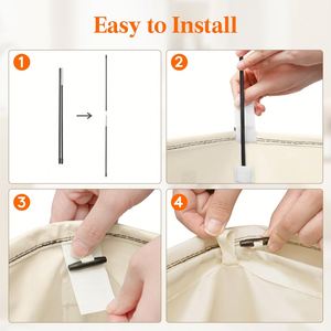 136L <b>White</b>&Black Double <b>Laundry</b> Basket Large Clothes <b>Hampers</b> with Removable Bag <b>Laundry</b> Organizer 2 Section for Bathroom - Product Image 3