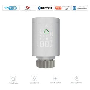Vanne de radiateur à commande thermostatique intelligente Zigbee, <span class=keywords><strong>thermostat</strong></span> numérique moderne, connectivité Tuya pour <span class=keywords><strong>les</strong></span> systèmes de chauffage au sol - Product Image 4