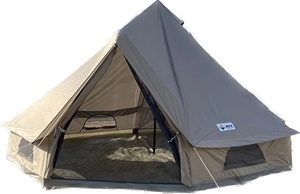 4m de luxe Glamping Mongolian Camping House 150D Oxford Family Bell Yourte Tente à <span class=keywords><strong>vendre</strong></span> - Product Image 3