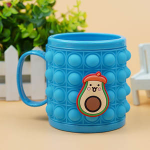 2023 nouveau mignon chat enfants boire tasse silicone push bulle itting popper tasse <span class=keywords><strong>pop</strong></span> fidget bouteilles d'eau avec support de poignée - Product Image 5