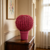 Plantes artificielles de cactus mixtes roses à toucher réel, résistantes aux UV, écologiques et durables, pour l'intérieur et l'extérieur, 47 cm (1,5 pi), vente en gros