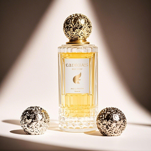 Manufacture Irregular Perfume <b>Spray</b> <b>Bottle</b> Clear <b>Empty</b> Crimp 30ml 50ml 100ml Glass Perfume <b>Bottle</b> With Gold Zamac Cap - Product Image 5