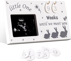 Schermo di seta stampato ecografia in legno cornice <span class=keywords><strong>personalizzata</strong></span> regalo cornice <span class=keywords><strong>foto</strong></span> ad ultrasuoni <span class=keywords><strong>con</strong></span> il conto alla rovescia del bambino settimane - Product Image 5
