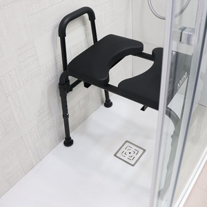 KMINA K30029 Siège de toilette surélevé, chaise de toilette avec siège réglable (3 en 1) pour adultes, noir - Product Image 6