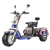Vente en gros depuis l'entrepôt UE : Scooters électriques Citycoco à 3 roues pour adultes, 2000 W, 60 V, 20/40 Ah, puissants et longue autonomie