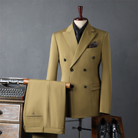 Blazer de Costume Homme Coupe Ajustée Veste d'Affaires Fermeture Boutonnée Grande Taille pour Mariage Été Hiver