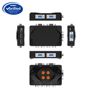 Commutateur <span class=keywords><strong>KVM</strong></span> VGA manuel portable 4 ports de nouvelle conception avec contrôleur de bureau et câble d'origine dans un boîtier en plastique - Product Image 6