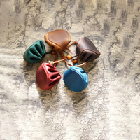 Pochette vintage en cuir à cordon de serrage, petits sacs de rangement pour dés, porte-monnaie médiéval