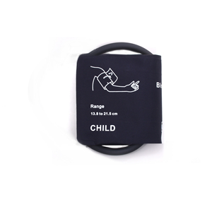 Pädiatrische Nylon-NIBP-Manschette für Kinder Wiederverwendbare Einzel-Schlauch-Blutdruckmanschette 13,8-21,5cm BP-Manschette - Product Image 1