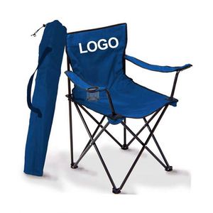 Chaise de camping pliable portable pour l'extérieur, avec logo personnalisé, pour pique-nique, pêche, jardin, plage, voyage, avec porte-gobelet - Product Image 2